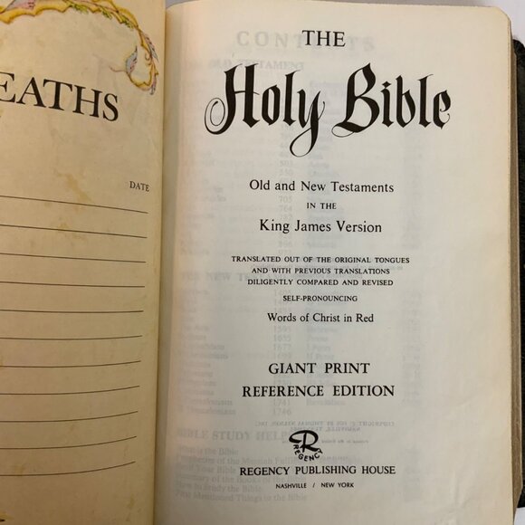 King James Version Holy Bible Giant Print Reference Edition Regency 1976 - Picture 5 of 12